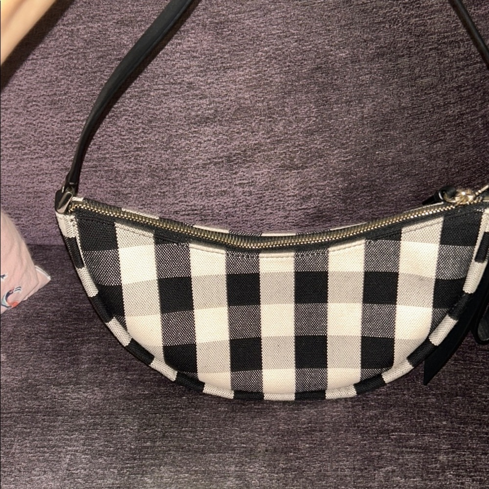 Kate Spade Black and White Checkered shoulder bag - Picture 5 of 9